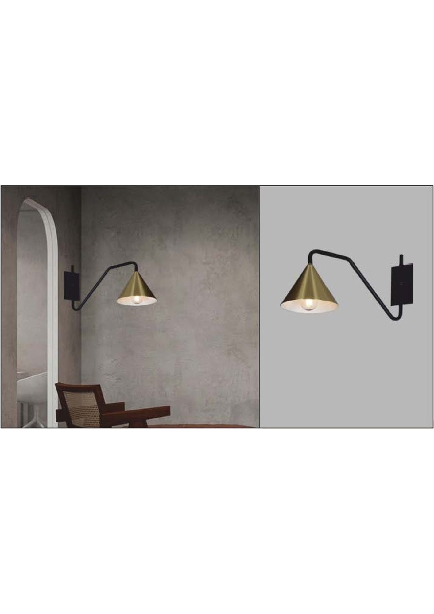 Beyond Lights - Brass Wall Lamp- GL